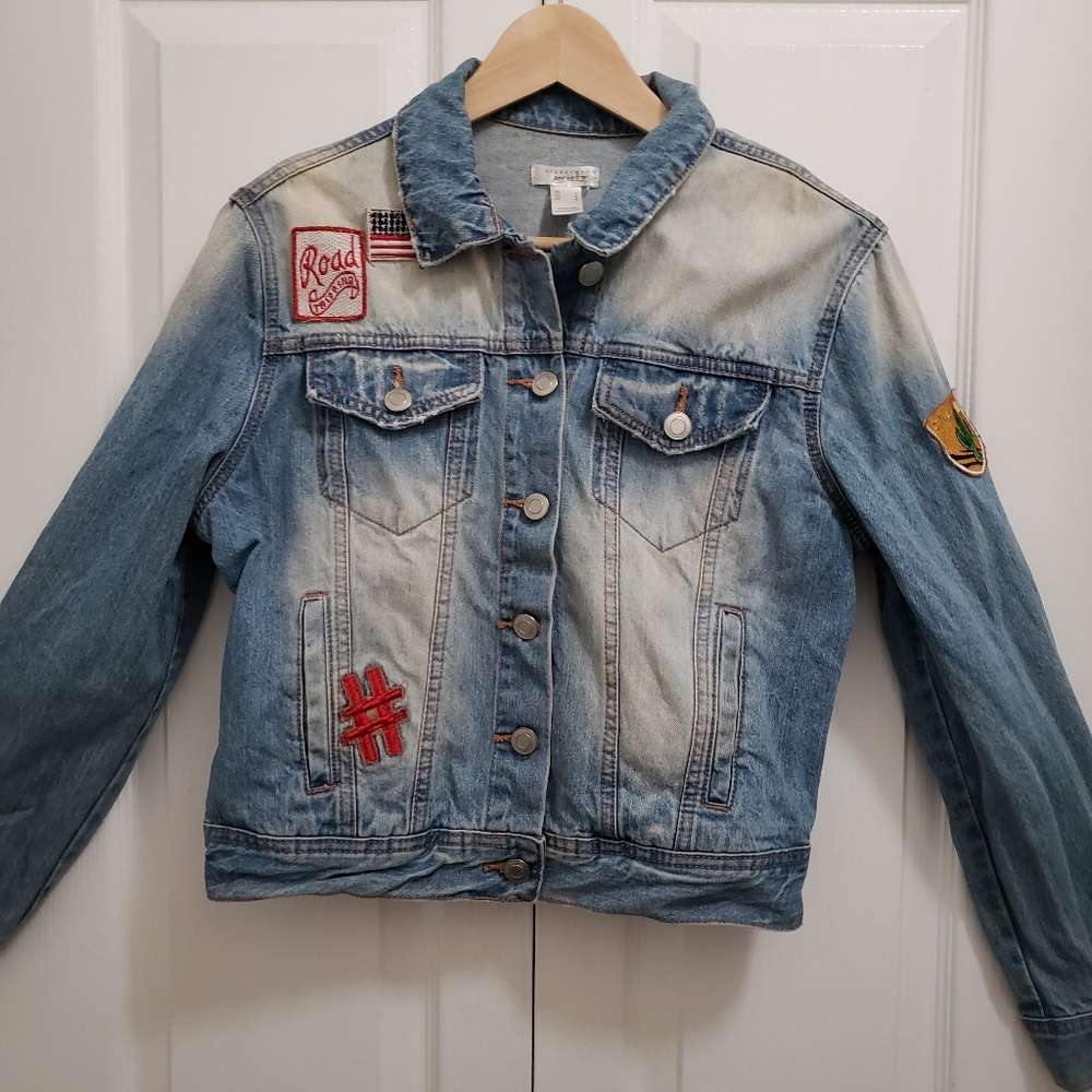 Streetwear Society | Patches Crop Jean Jacket